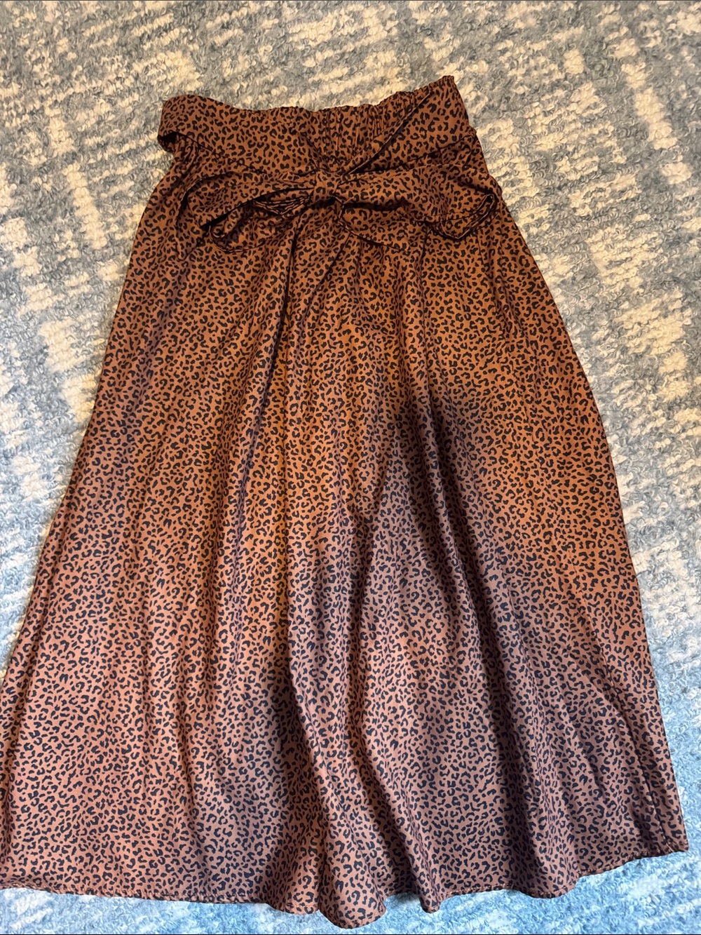 SHEIN Brown Leopard Print Maxi Skirt